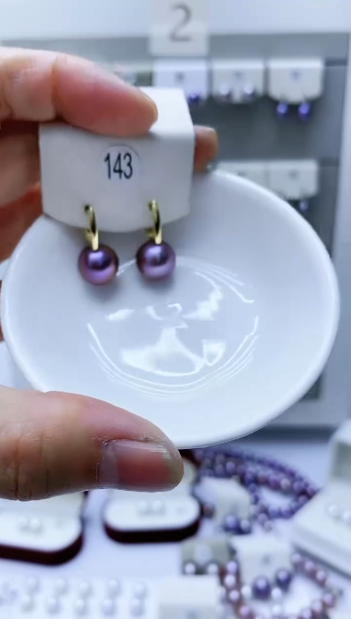 【闪购商品】淡水珍珠耳饰银S925镶嵌143