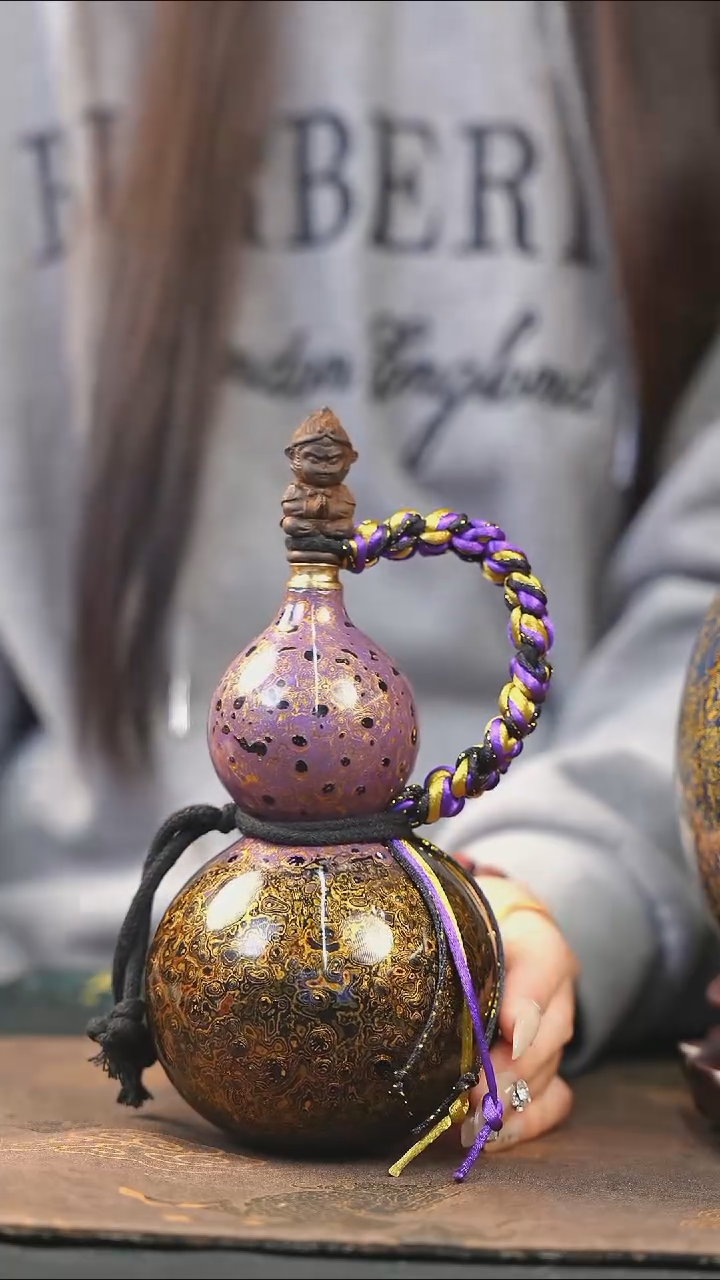 【闪购商品】XJ222漆艺酒葫芦不包手串及旋转底座