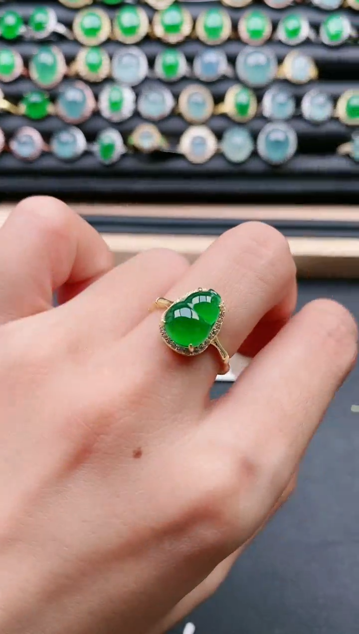 【闪购商品】翡翠戒指银S925镶嵌1111
