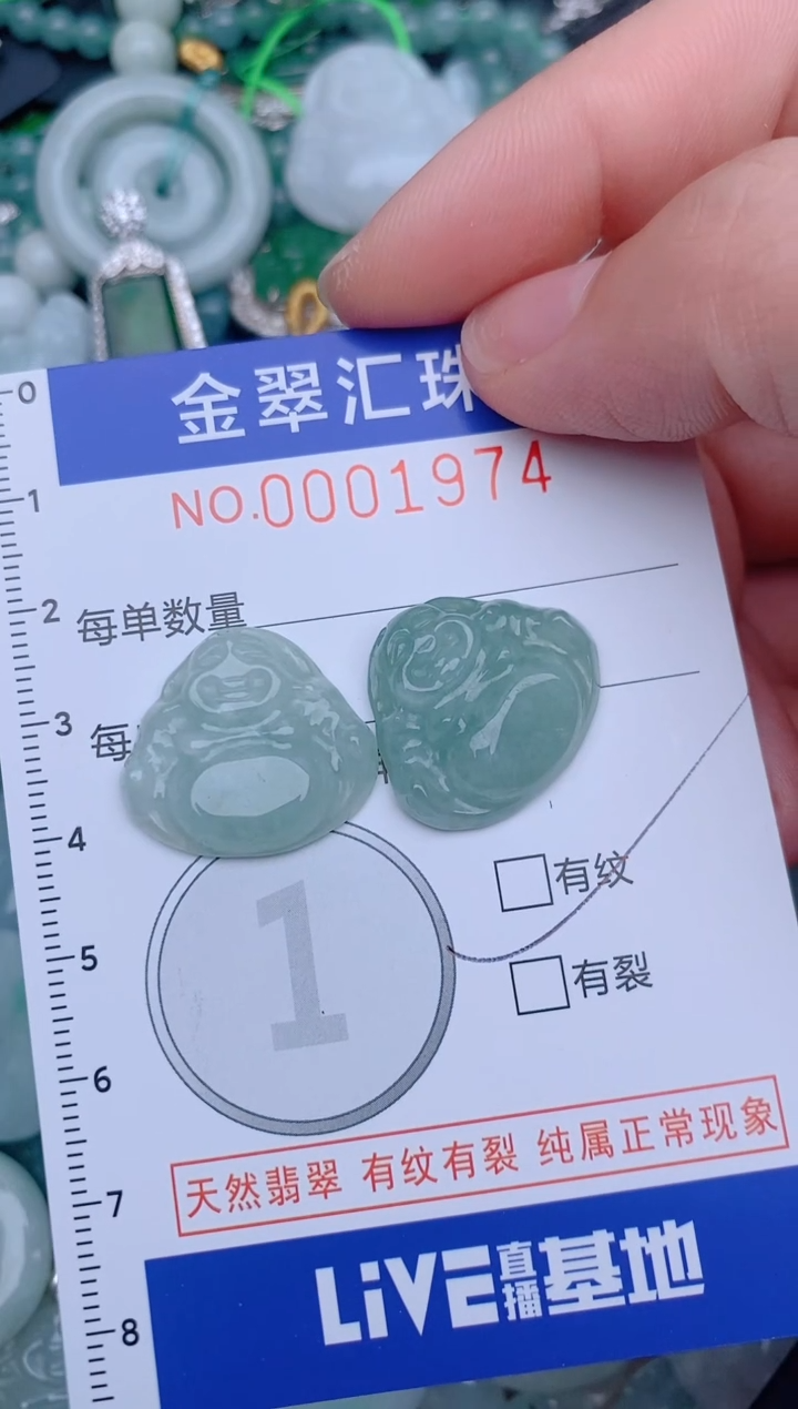 翡翠未镶嵌颈饰1974