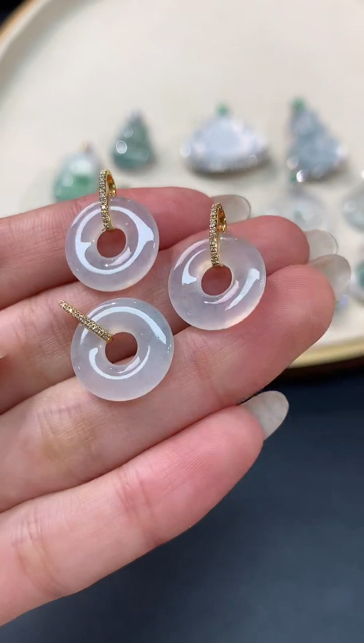 【闪购商品】翡翠吊坠(不含链)18K金镶嵌吊坠多样性发货一件A210|