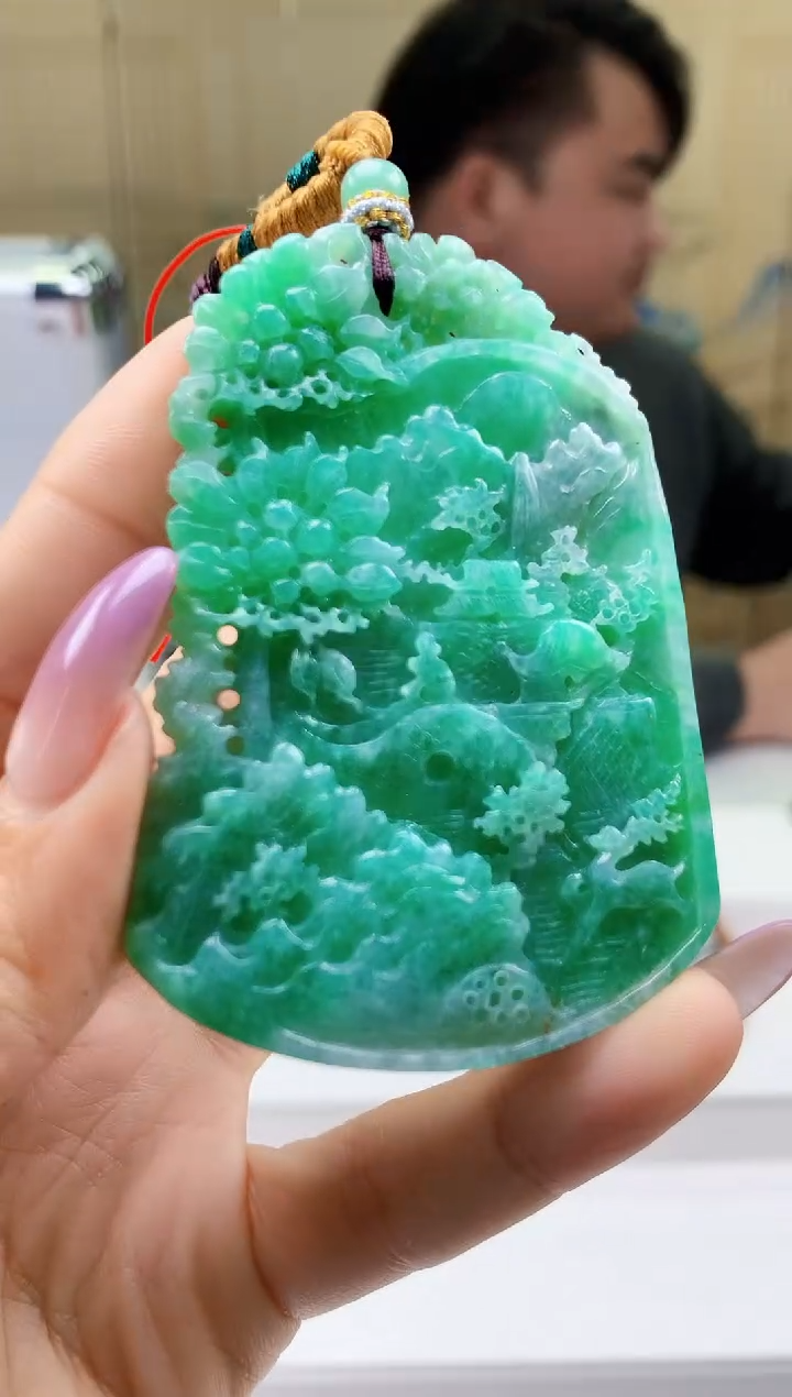 【闪购商品】定制翡翠未镶嵌5060ty-毛货挂件