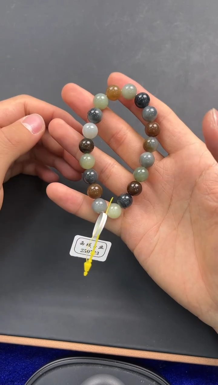 未镶嵌手串和田玉若羌楼兰三色手串卡10微色差