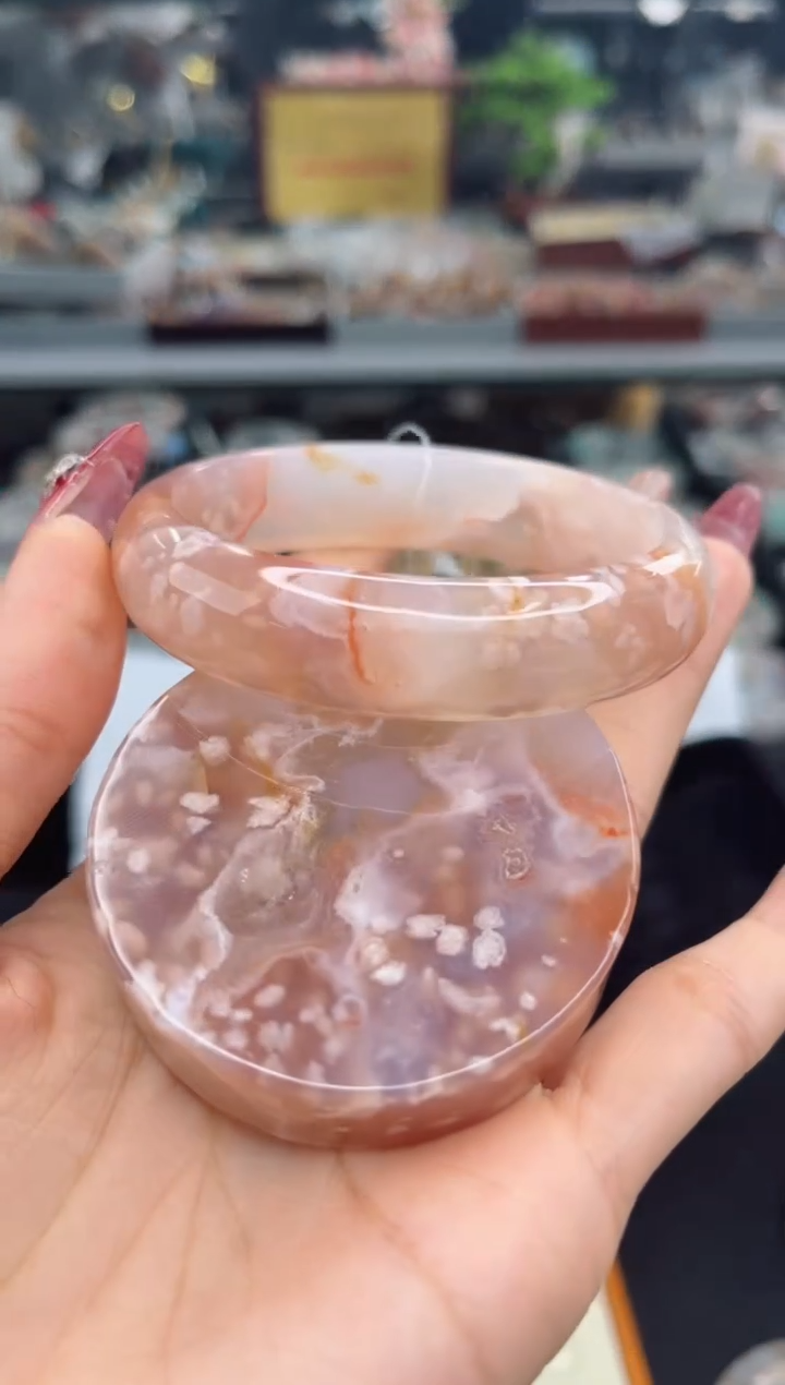 【闪购商品】石英质玉手镯未镶嵌58圈口（赠品镯心）S9331