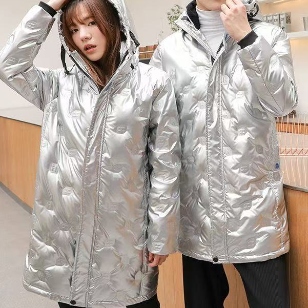 A216男女冬连帽防风防水亮面休闲时尚青年短款棉服男士男款运动