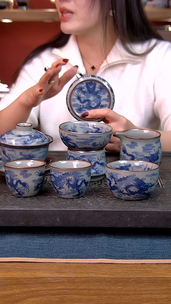 简装家用款7件套 老陶泥开片纹陶瓷茶具