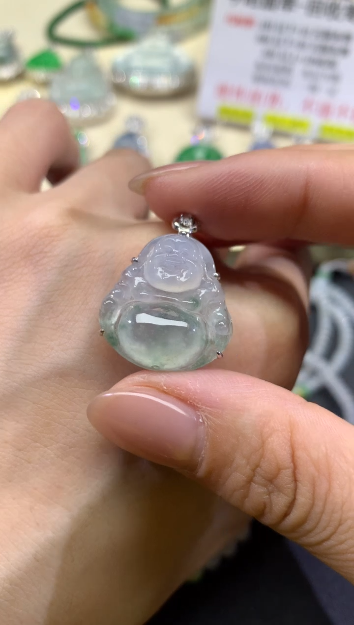 【闪购商品】翡翠吊坠(不含链)18K金镶嵌60