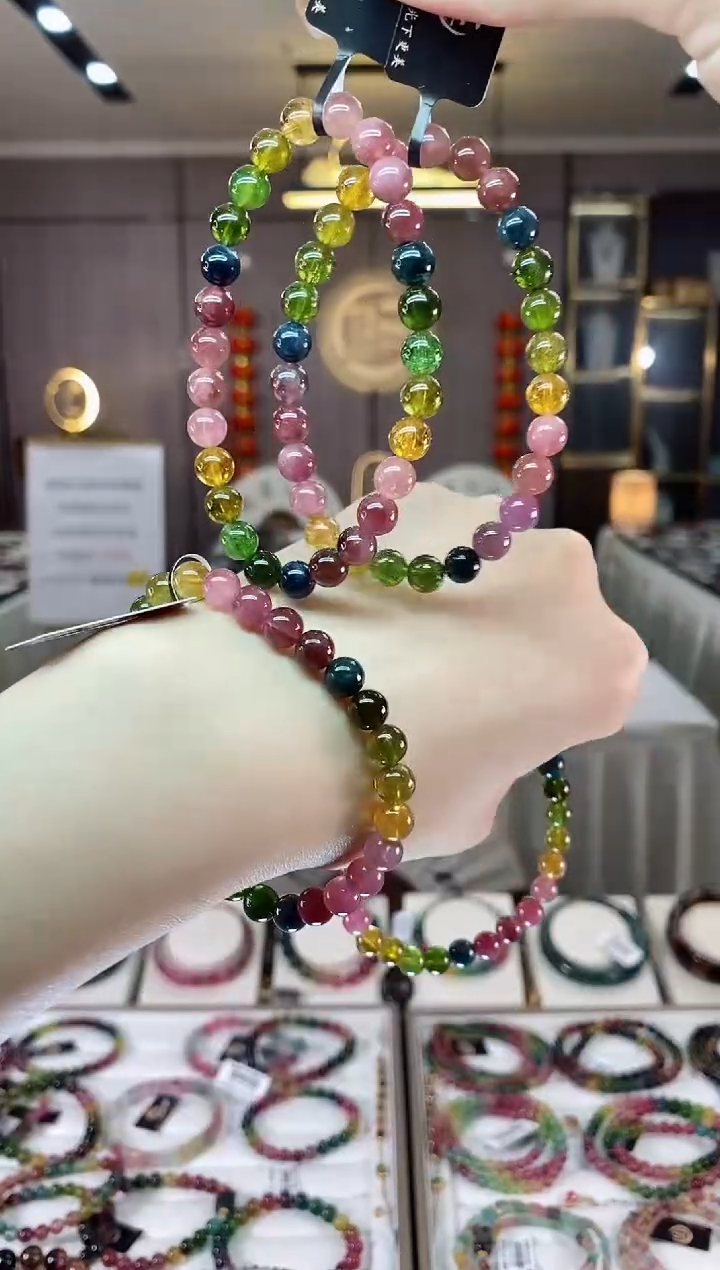 【闪购商品】碧玺单圈手串6mm+未镶嵌多样性发货一条dan