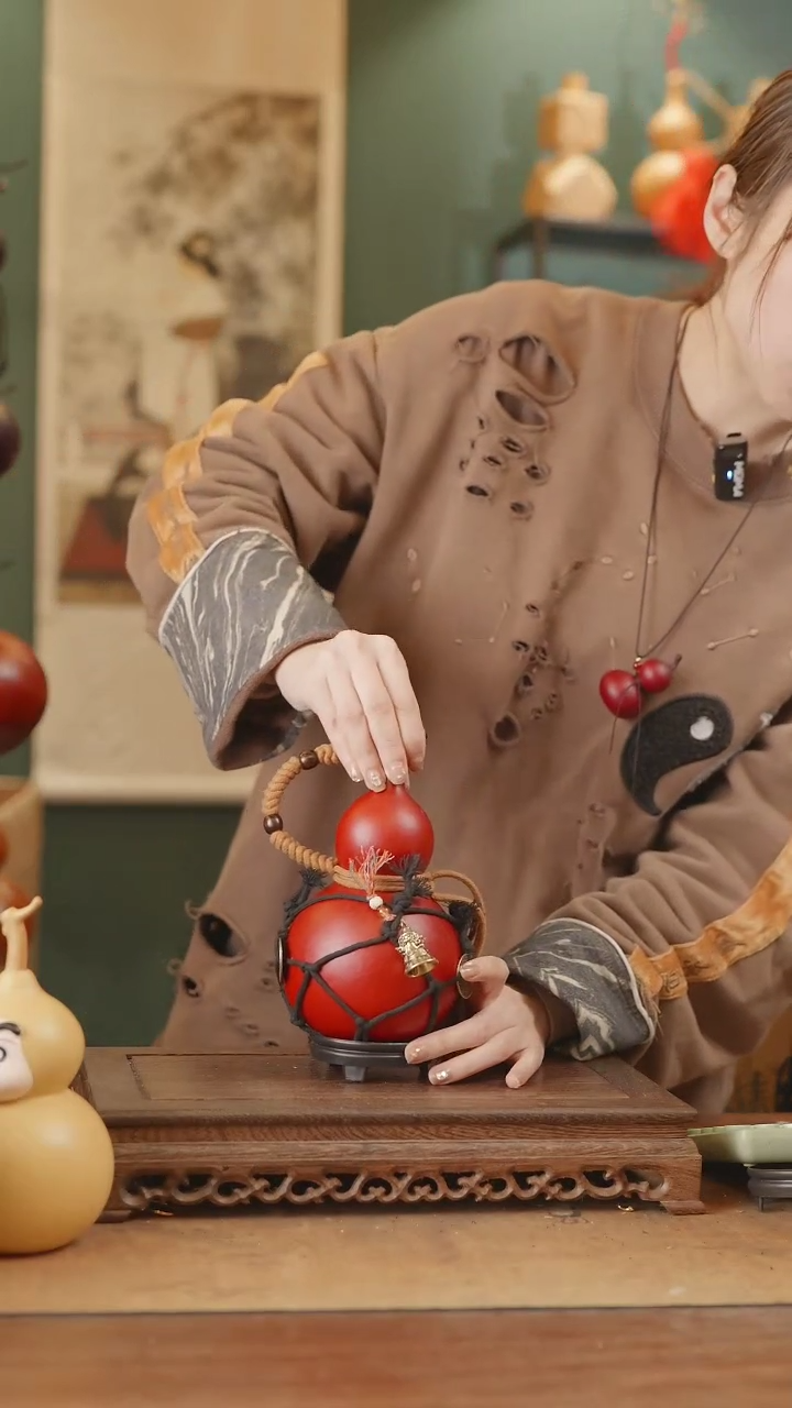 【闪购商品】318号精品天然大漆工艺防渗内胆酒葫芦~