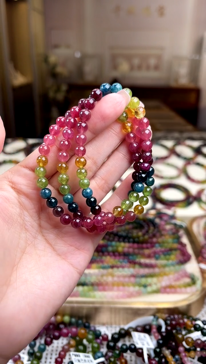 【闪购商品】碧玺/未镶嵌6mm+碧玺多圈多样性发货