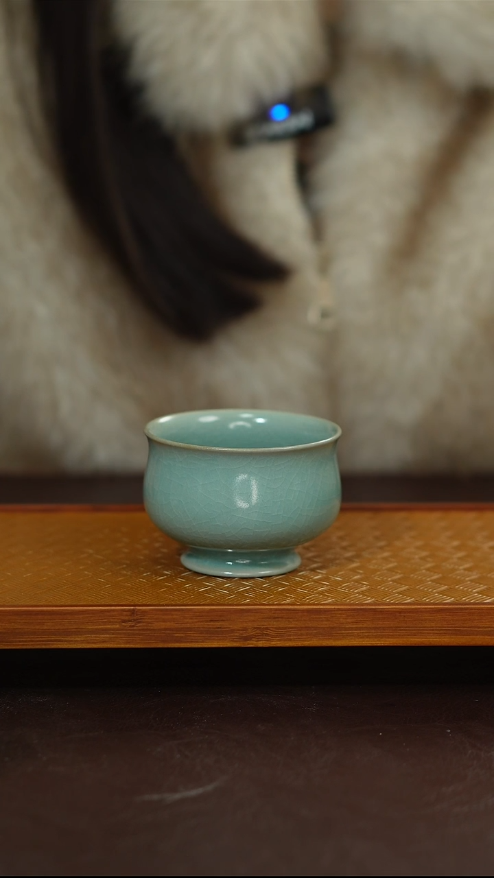 摆件陶原矿原釉汝宋汝瓷