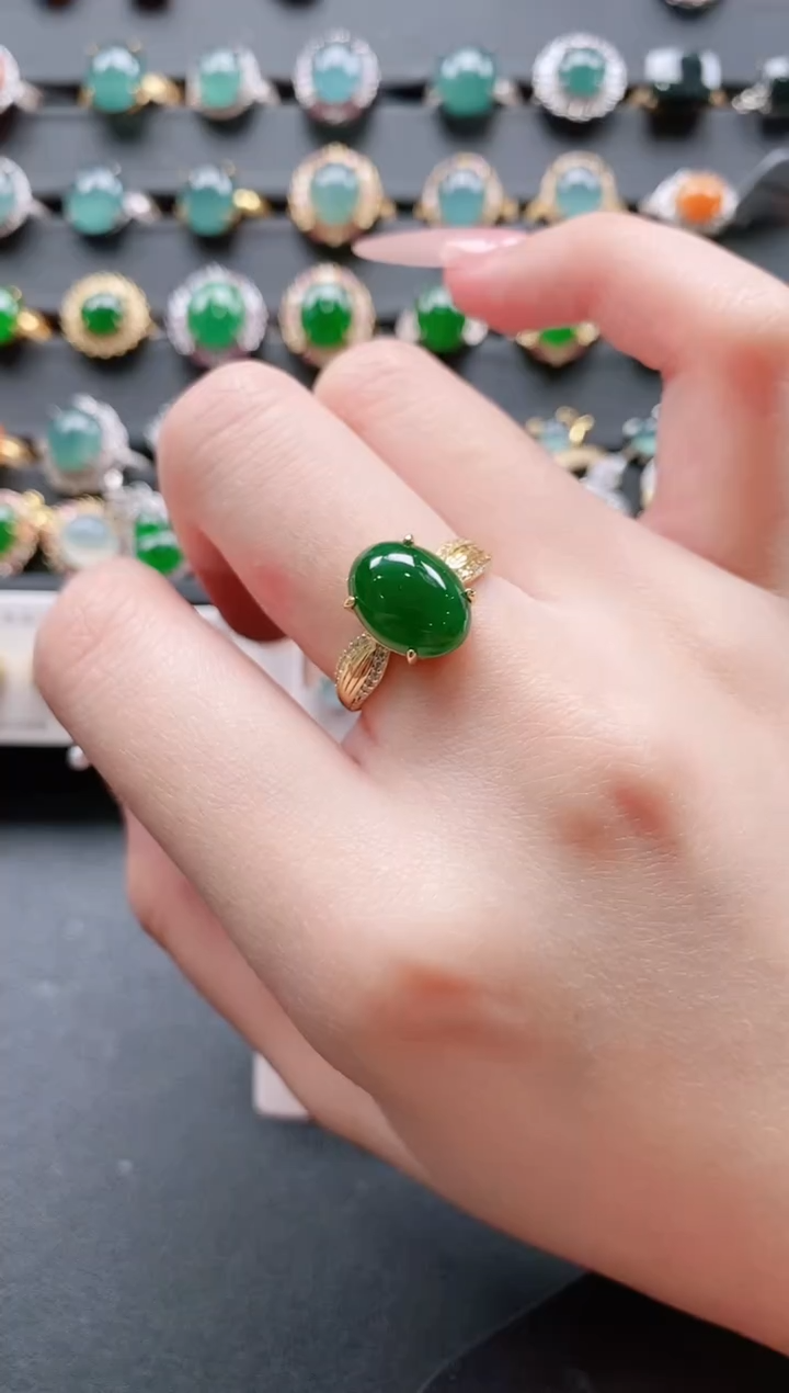 【闪购商品】翡翠戒指银S925镶嵌11111111