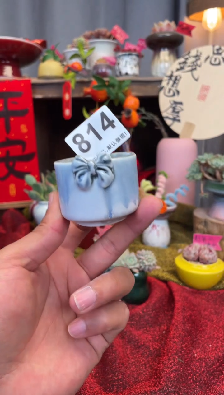 【闪购商品】摆件814小芳手工花盆 默认微瑕