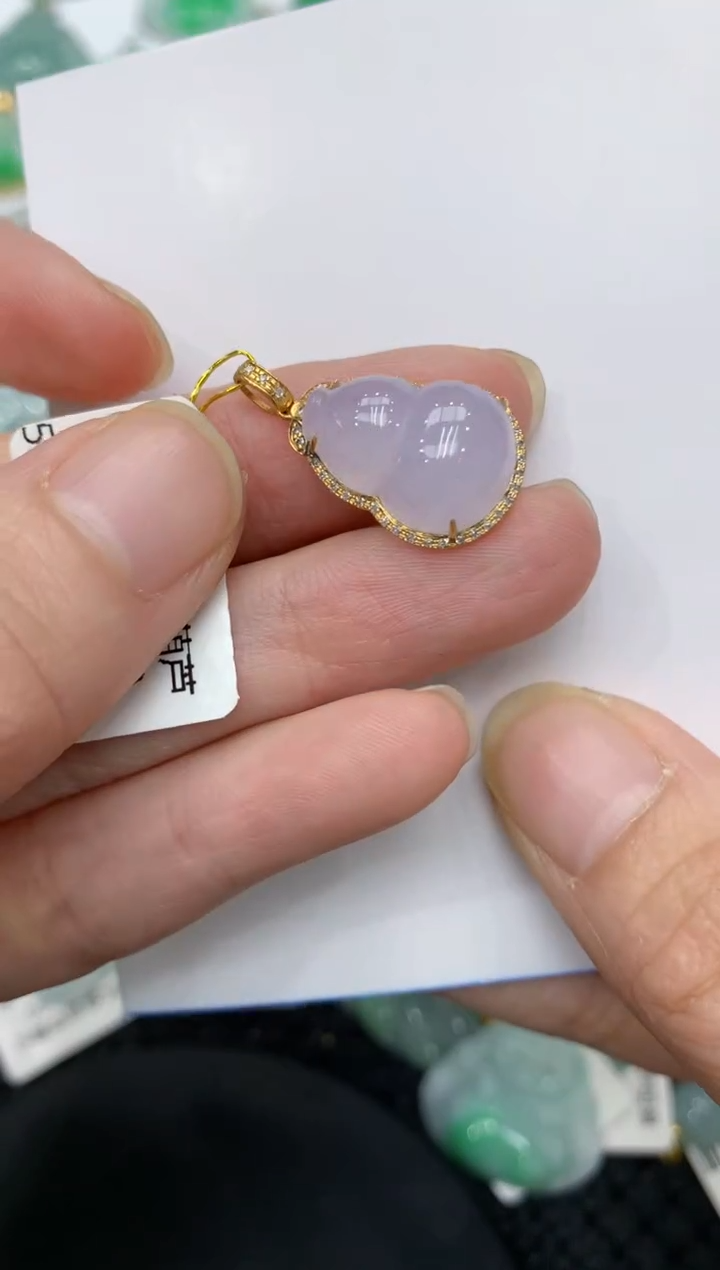 【闪购商品】翡翠颈饰18K金镶嵌111111111