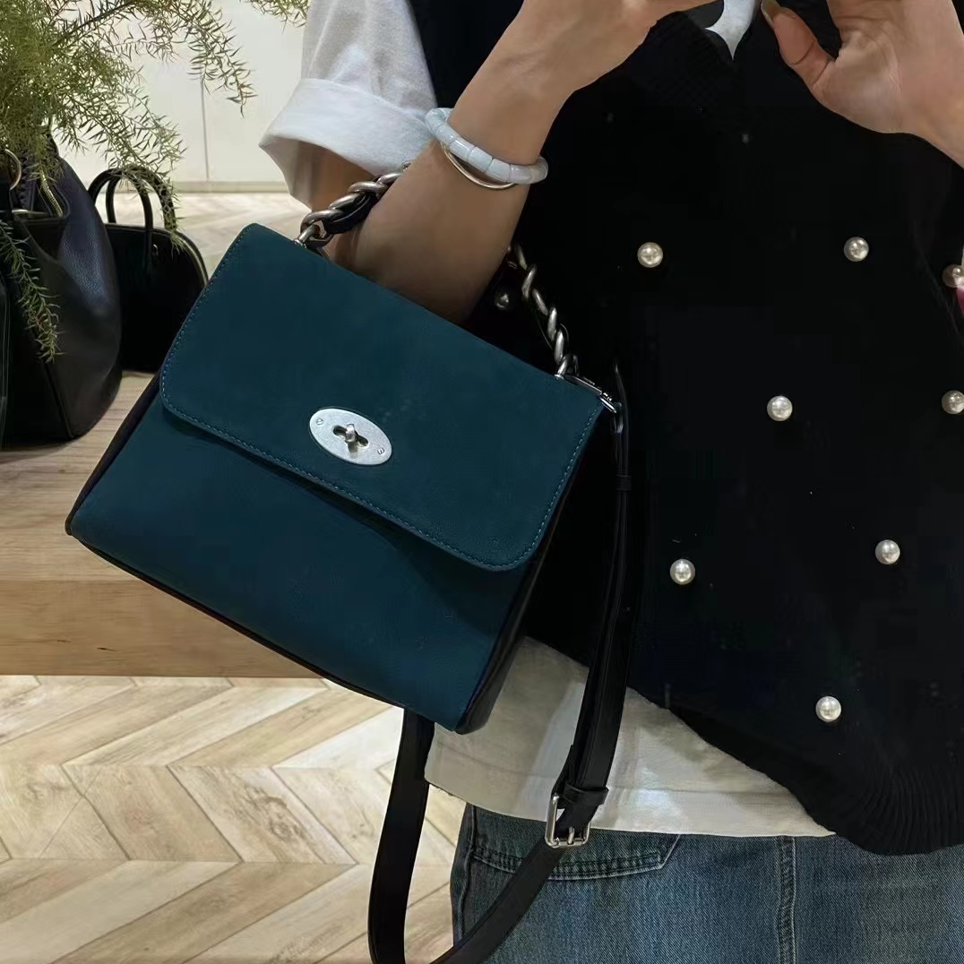 【芝麻集】XY2-9677-蓝色RAIN.CUN简约百搭腋下斜跨轻奢女包