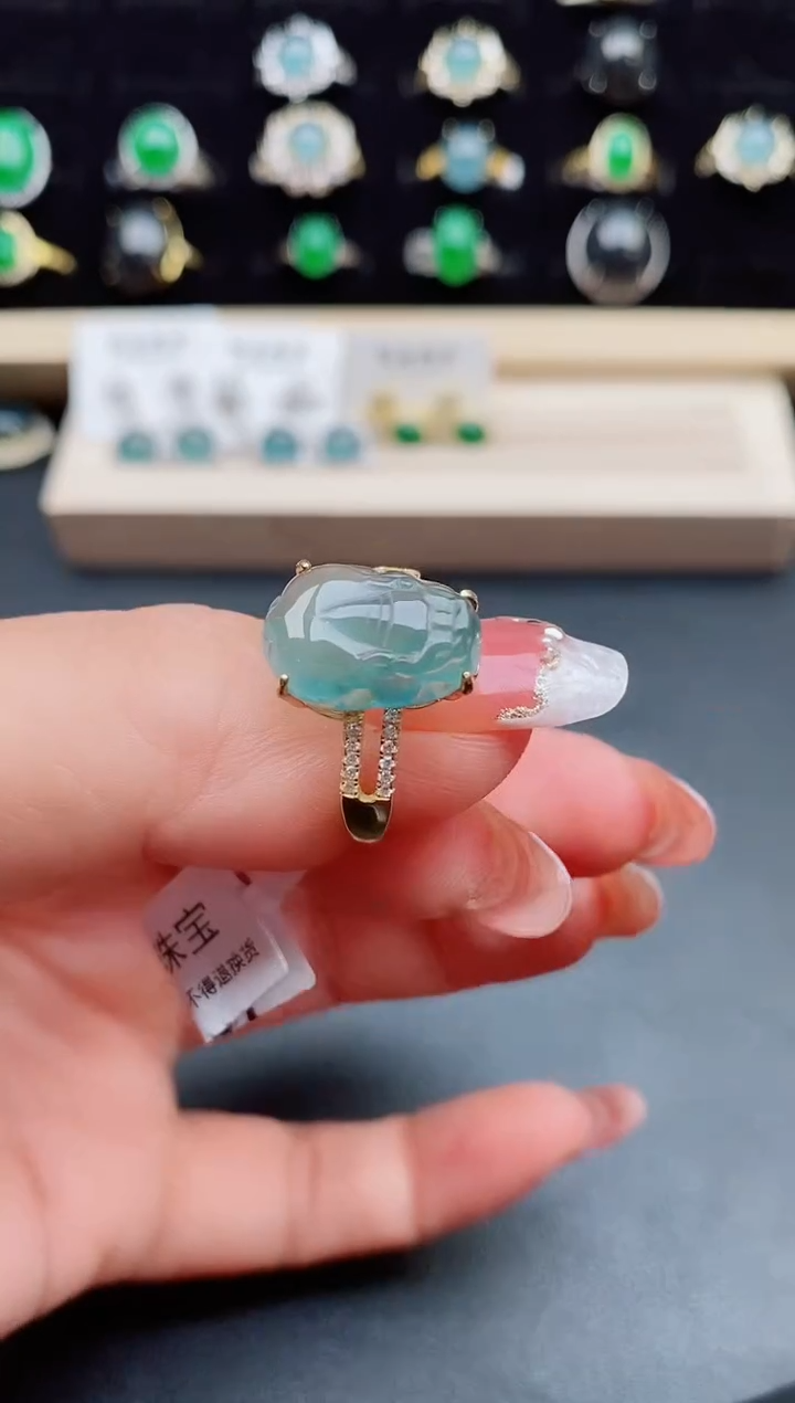 【闪购商品】翡翠戒指银S925镶嵌50800