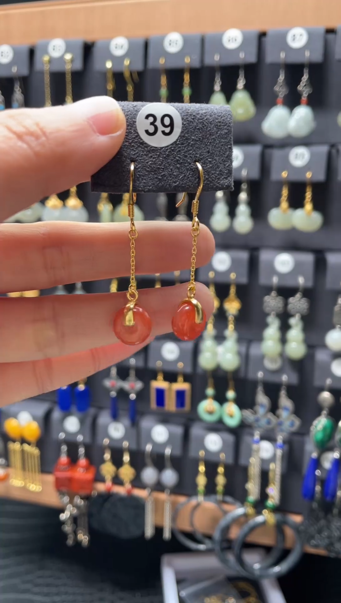 【闪购商品】南红玛瑙耳饰银S925镶嵌0039