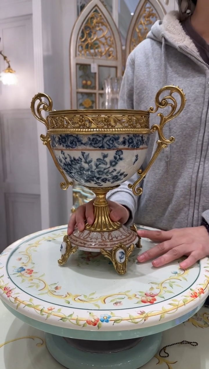 【闪购商品】陶瓷果斗