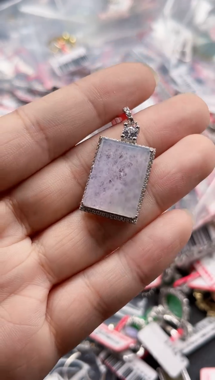 银S925镶嵌戒指翡翠天然A货缅甸翡翠