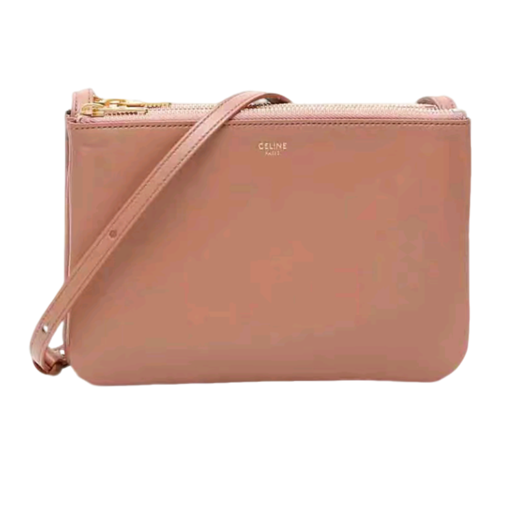 CELINE/赛琳明星同款女士包袋小羊皮TRIO单肩包 