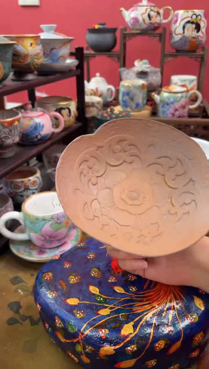 【闪购商品】素慕堂粗陶唐莲高足果盘