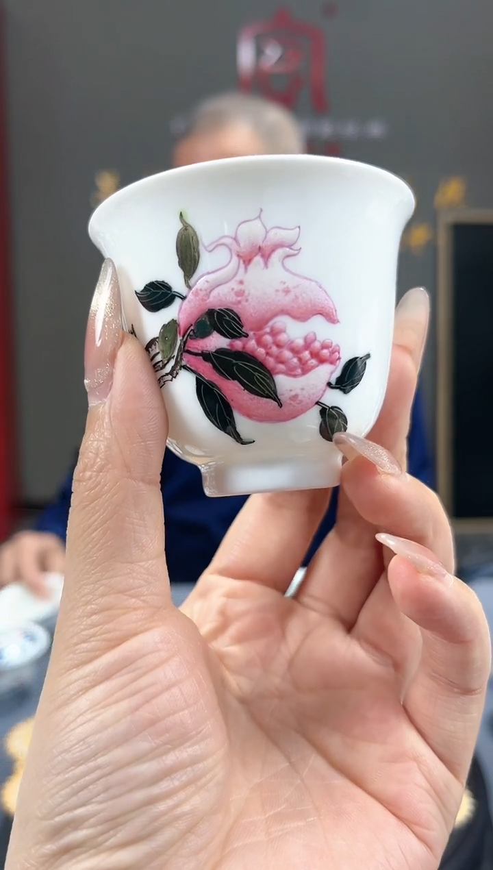 【闪购商品】官窑瓷画院580官窑瓷画院石榴铃铛杯