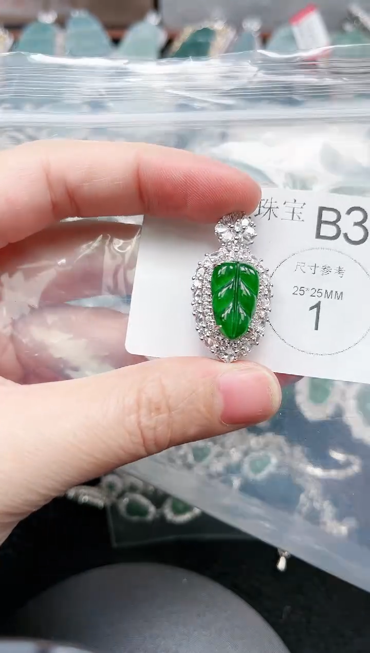 【闪购商品】翡翠颈饰未镶嵌赠皮绳305