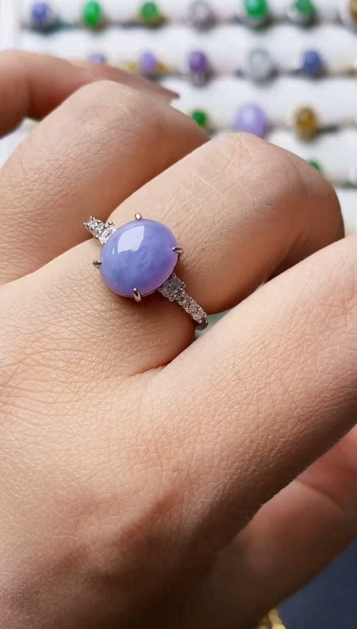 银S925镶嵌戒指翡翠0211