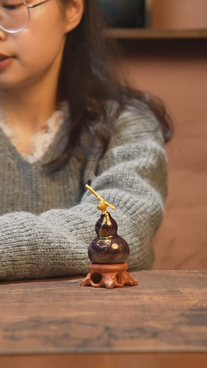 【闪购商品】482号-大漆飘漆小葫芦脖挂