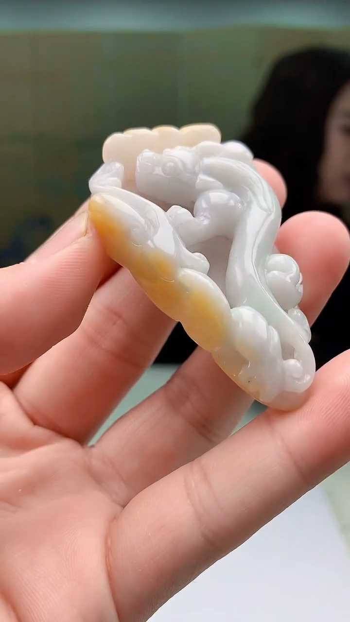 【闪购商品】定制翡翠未镶嵌4829bb-毛货挂件70