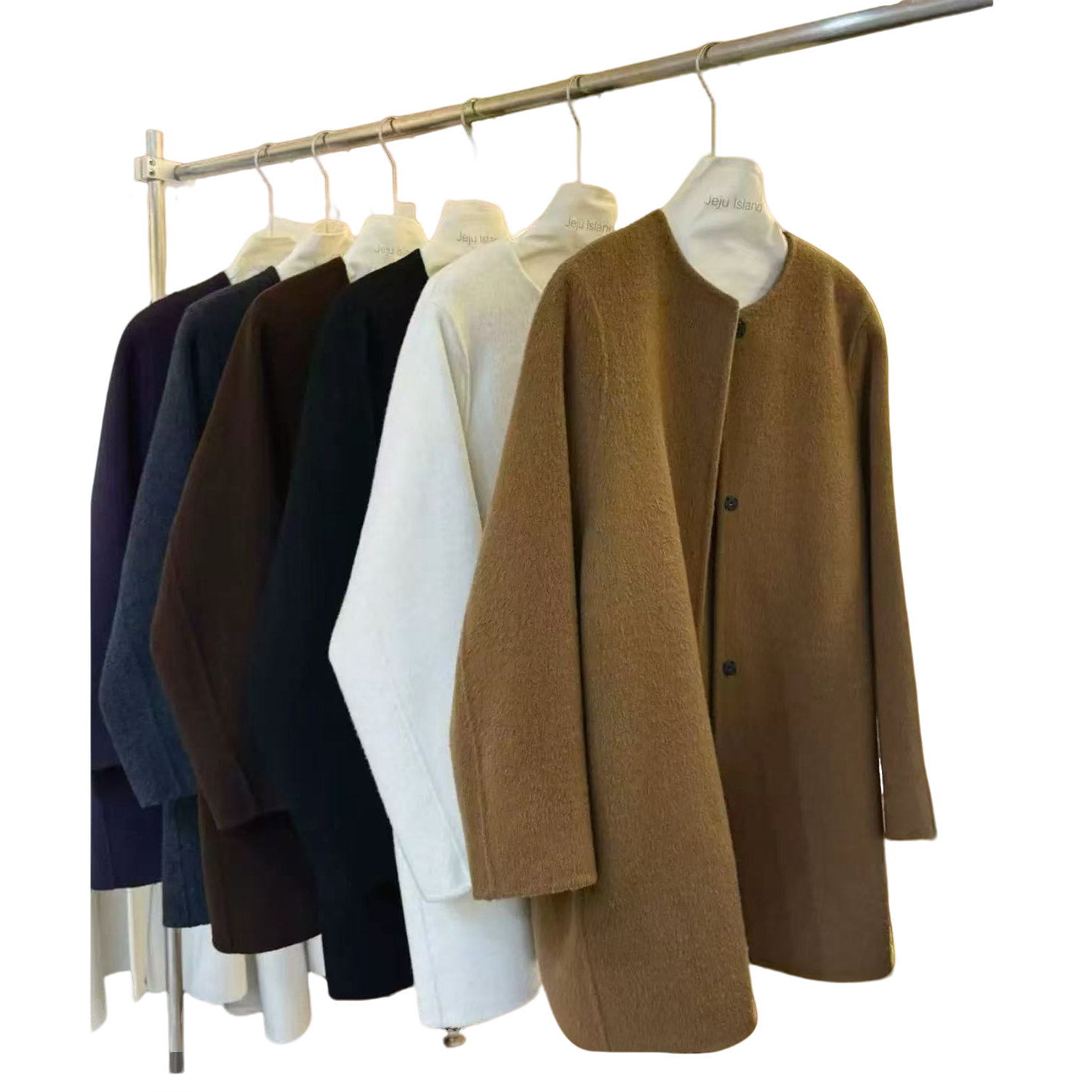 新款女秋冬款双面呢大衣中长款呢子外套