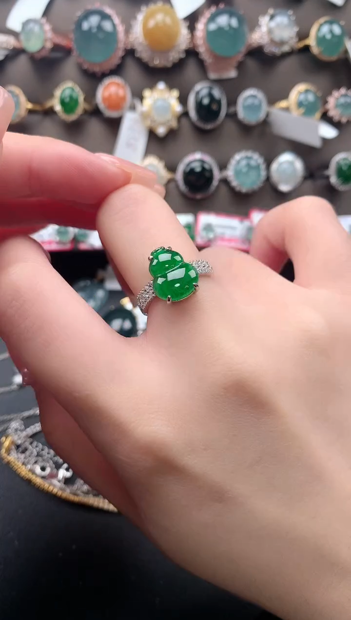 【闪购商品】翡翠戒指银S925镶嵌5124124