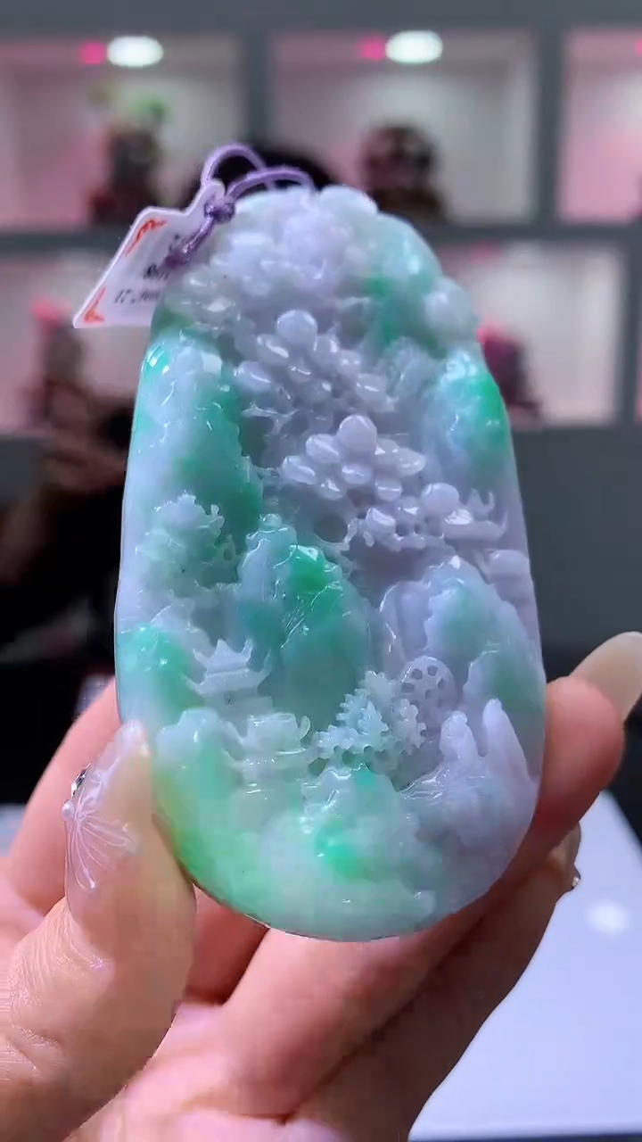 【闪购商品】定制翡翠未镶嵌8023jj-毛货挂件14