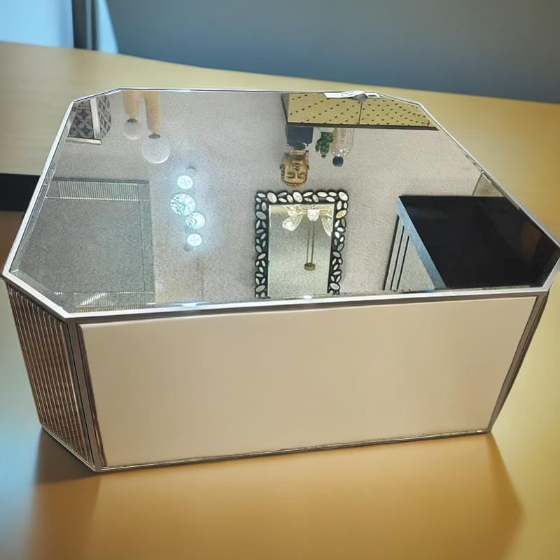 美式仿古镜茶几大容量轻奢透明客厅