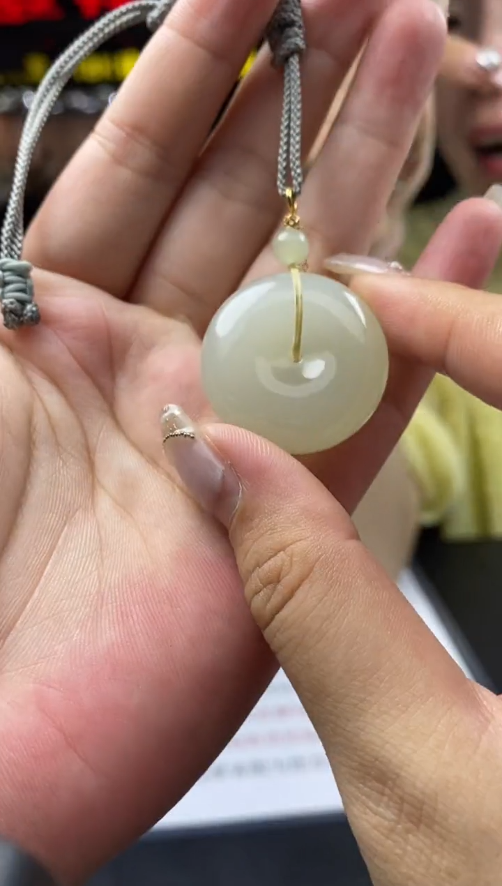 和田玉18K金镶嵌项链多样性-项链-X3208