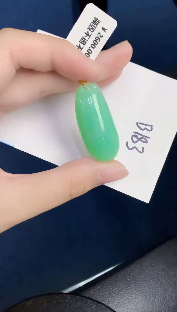 翡翠18K金镶嵌颈饰000000000