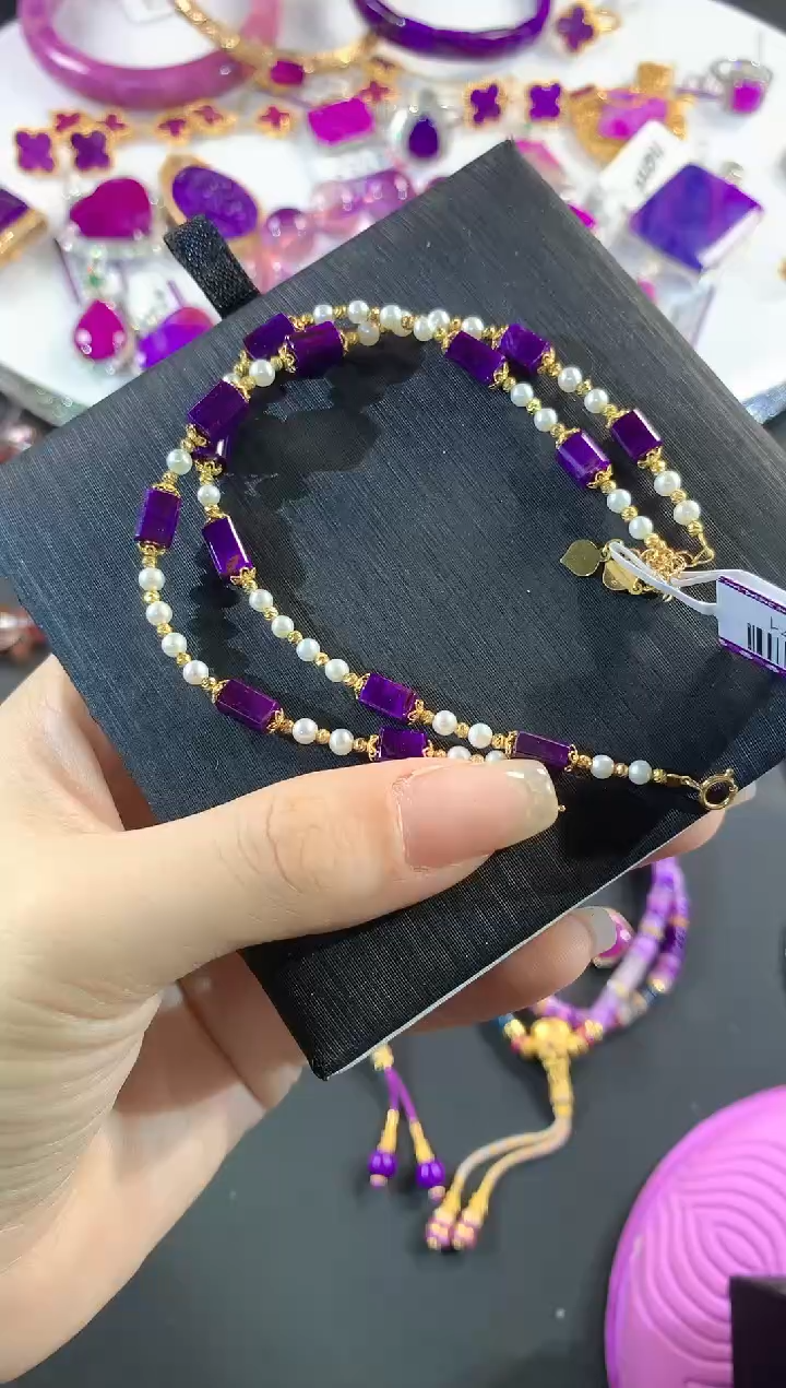 【闪购商品】18K金镶嵌苏纪石（舒俱来）.舒俱来手链多样性发一