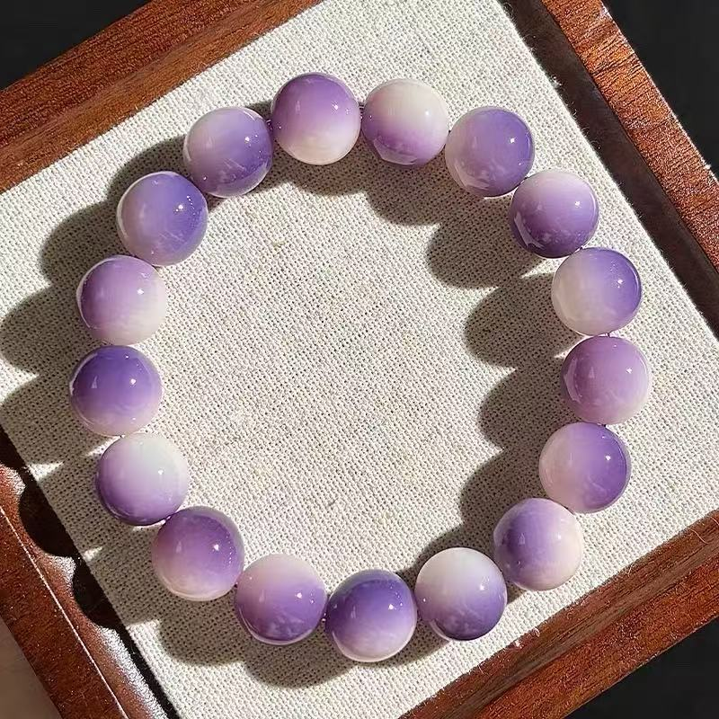  天然紫玉菩提紫玉蝶渐变紫臻品文创手串fs-1005
