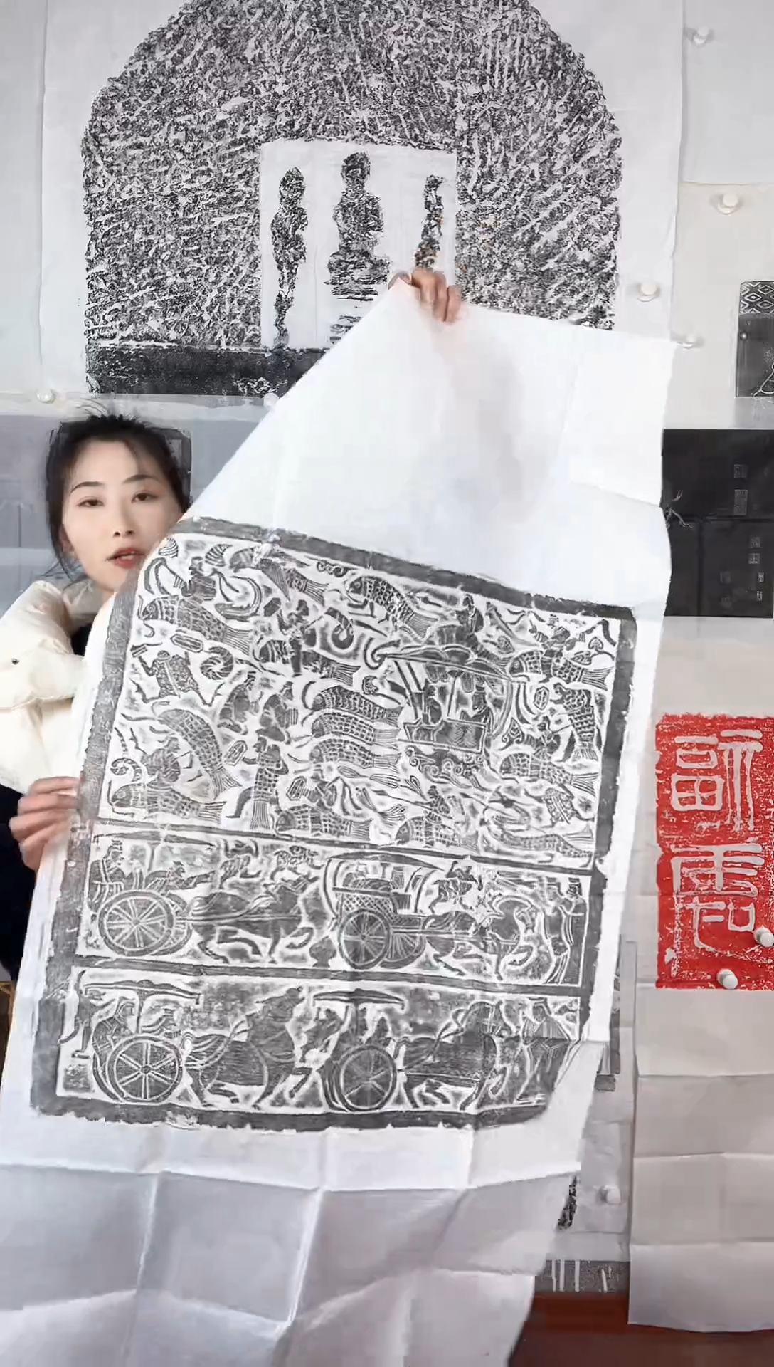 昌化石印石河伯出行图