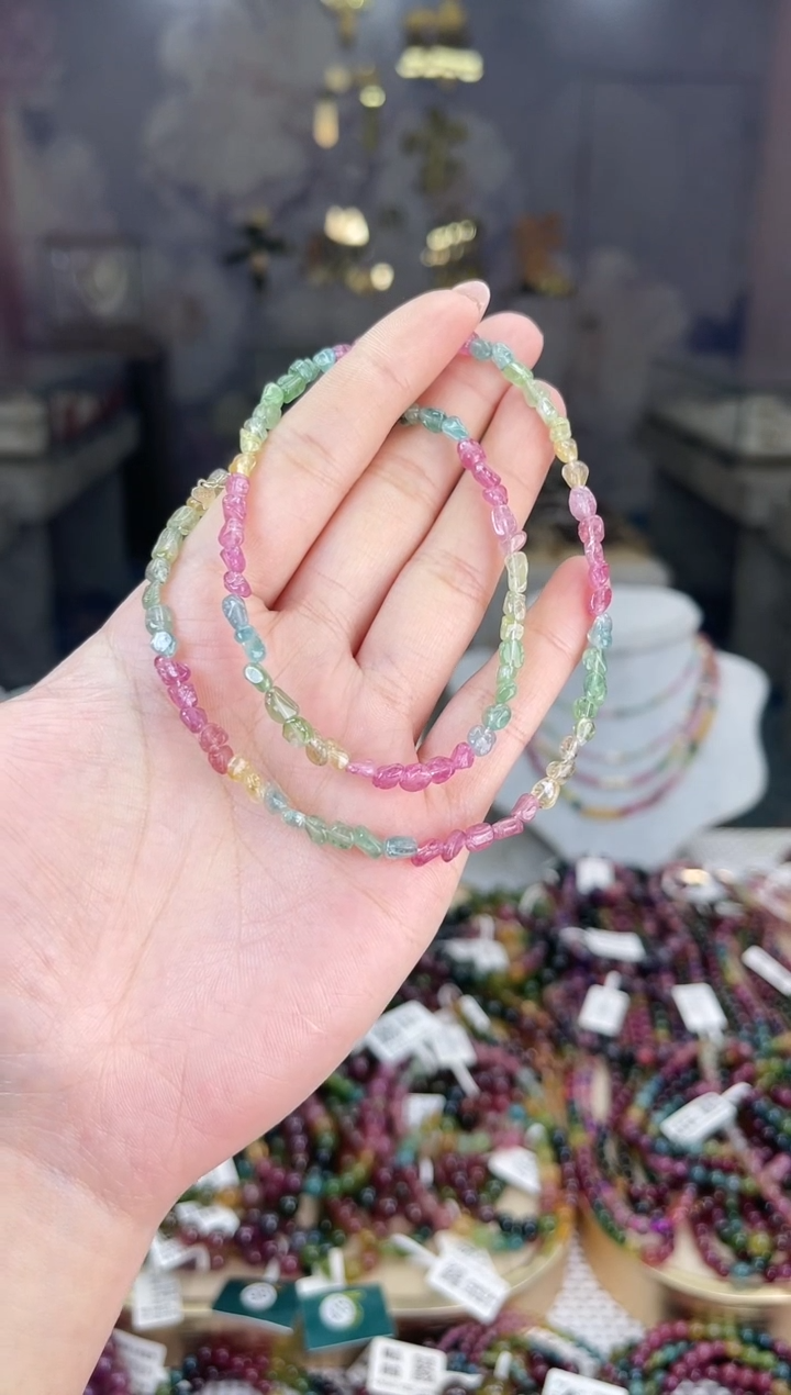 【闪购商品】碧玺/未镶嵌3mm+碧玺多圈多样性发货