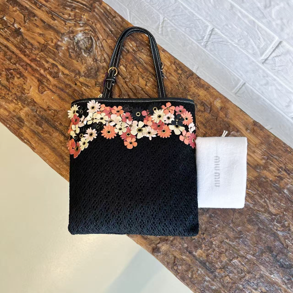 95新 MIU MIU/缪缪 繁花小琴谱手提包