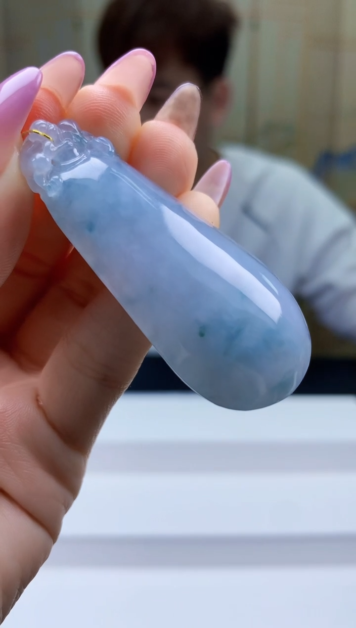 【闪购商品】定制翡翠未镶嵌4868ty-毛货挂件60