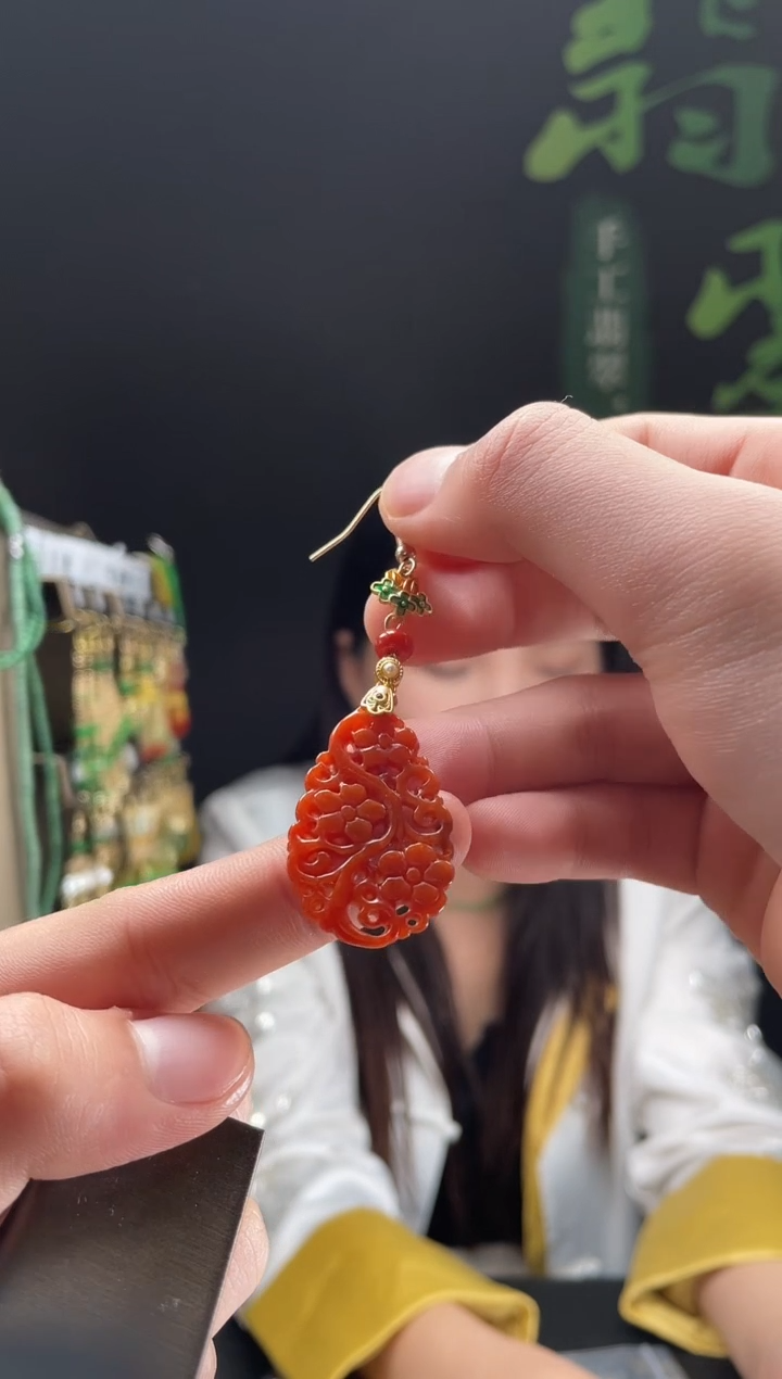 【闪购商品】翡翠耳饰合金0212翡翠饰品一个