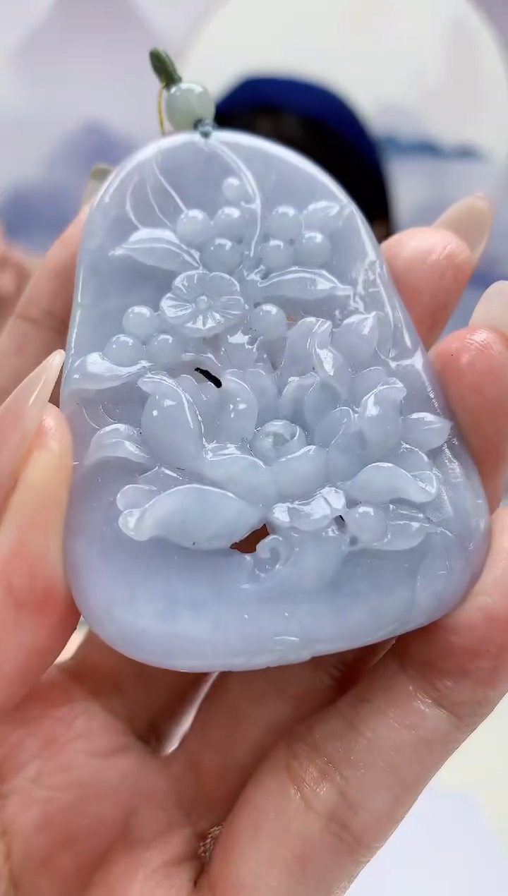 【闪购商品】定制翡翠未镶嵌0405MM-毛货挂件53