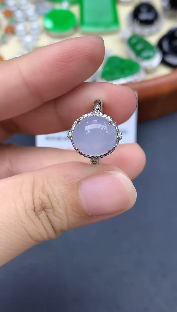 颈饰18K金镶嵌翡翠493-中国好珍宝