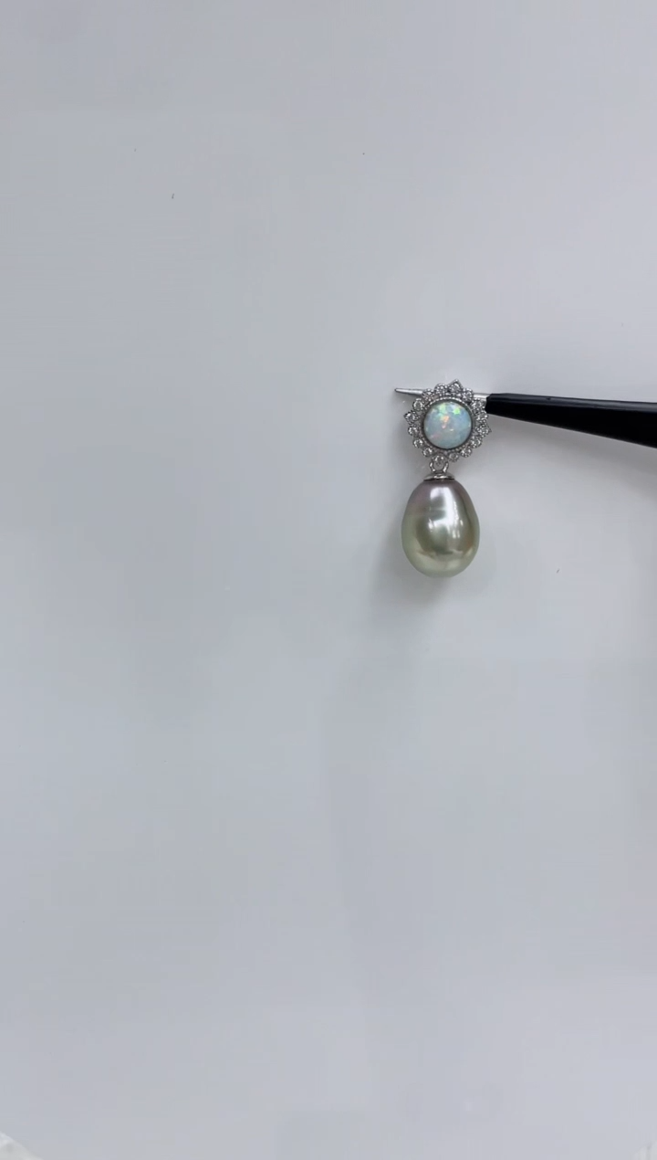 【闪购商品】海水珍珠吊坠(不含链)银S925镶嵌海水珍珠吊坠