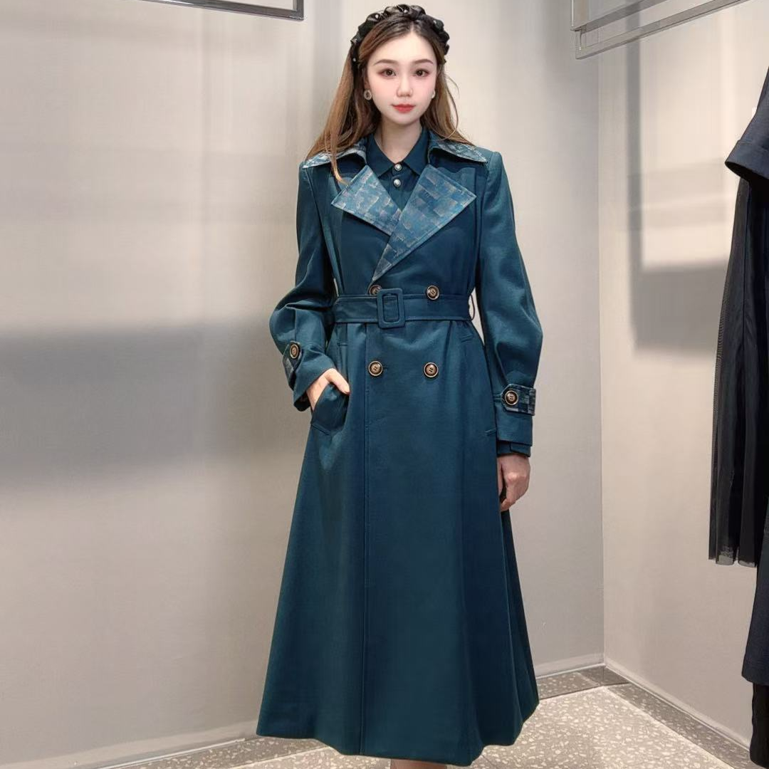 D/63女装时尚中长款风衣外套