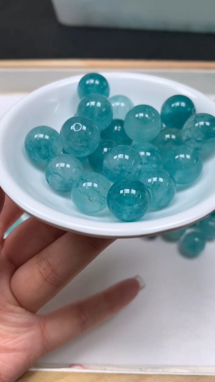 未镶嵌散珠碧玺A1794 帕蓝碧玺14mm3颗8元