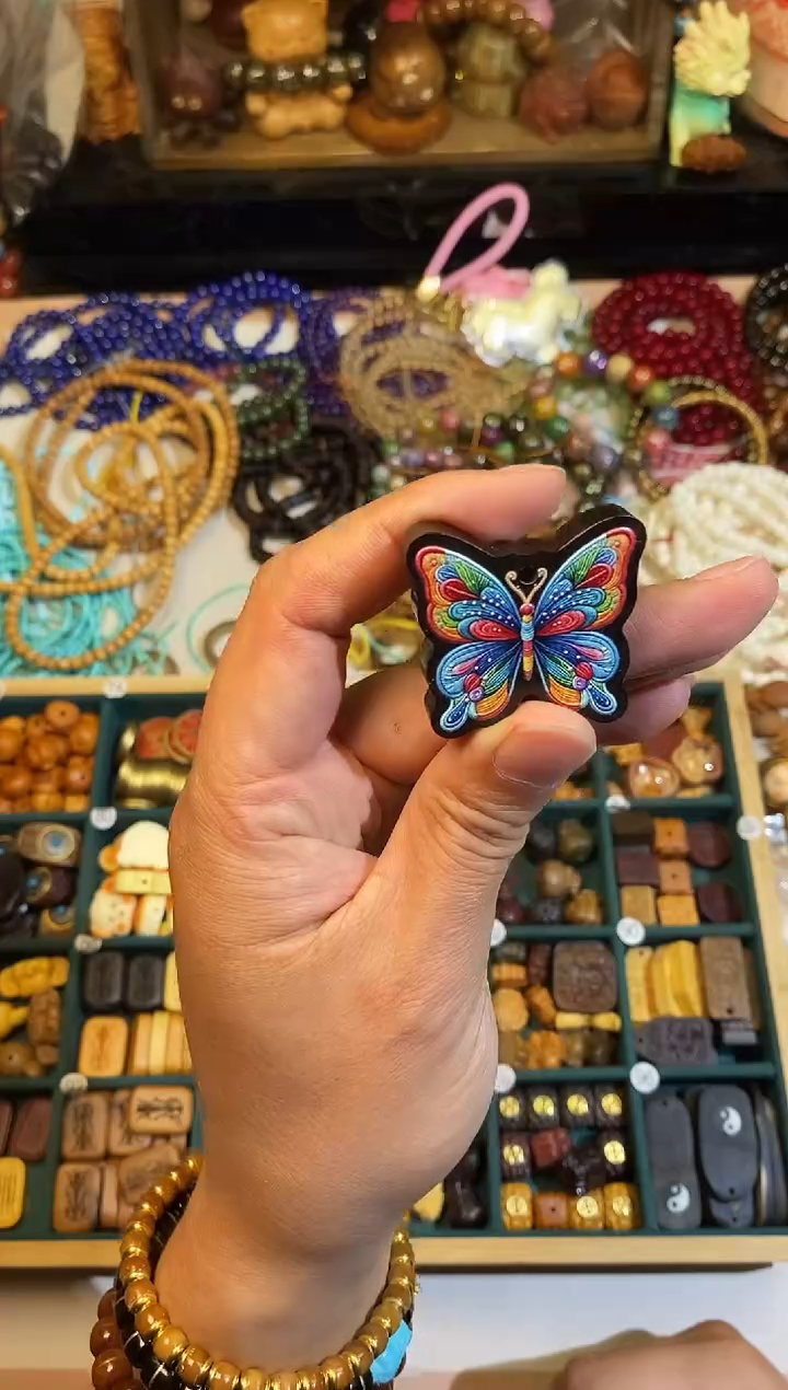 非洲檀香手串/手链紫檀大蝴蝶发1