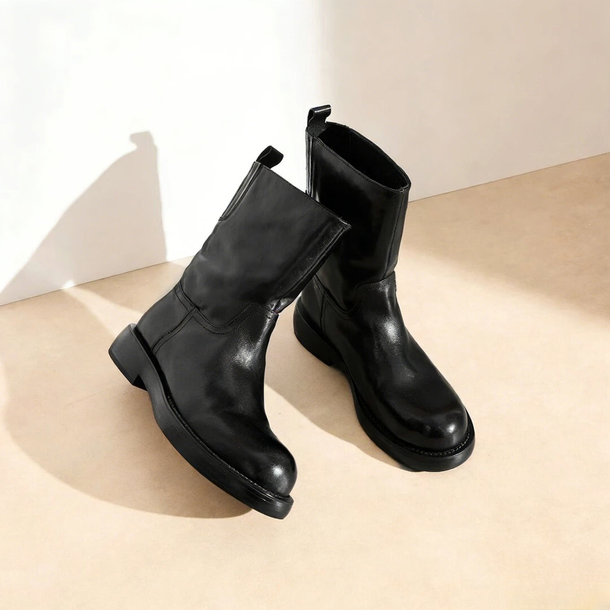 2025冬季新款头层牛皮复古百搭水洗一脚蹬真皮时尚百搭